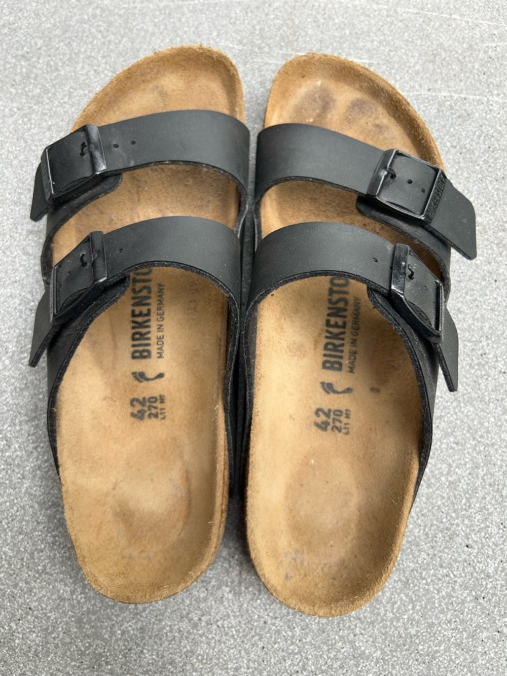 Birkenstock Black Double-Buckle Slide Sandals - Like New!